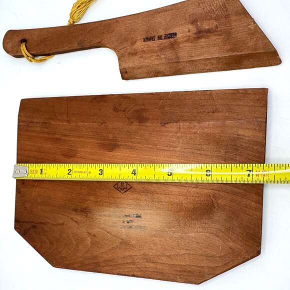 Vtg Hand-Painted Silent Butler Crumb Catcher Scraper Japan Floral Design Wood - Picture 2 of 10